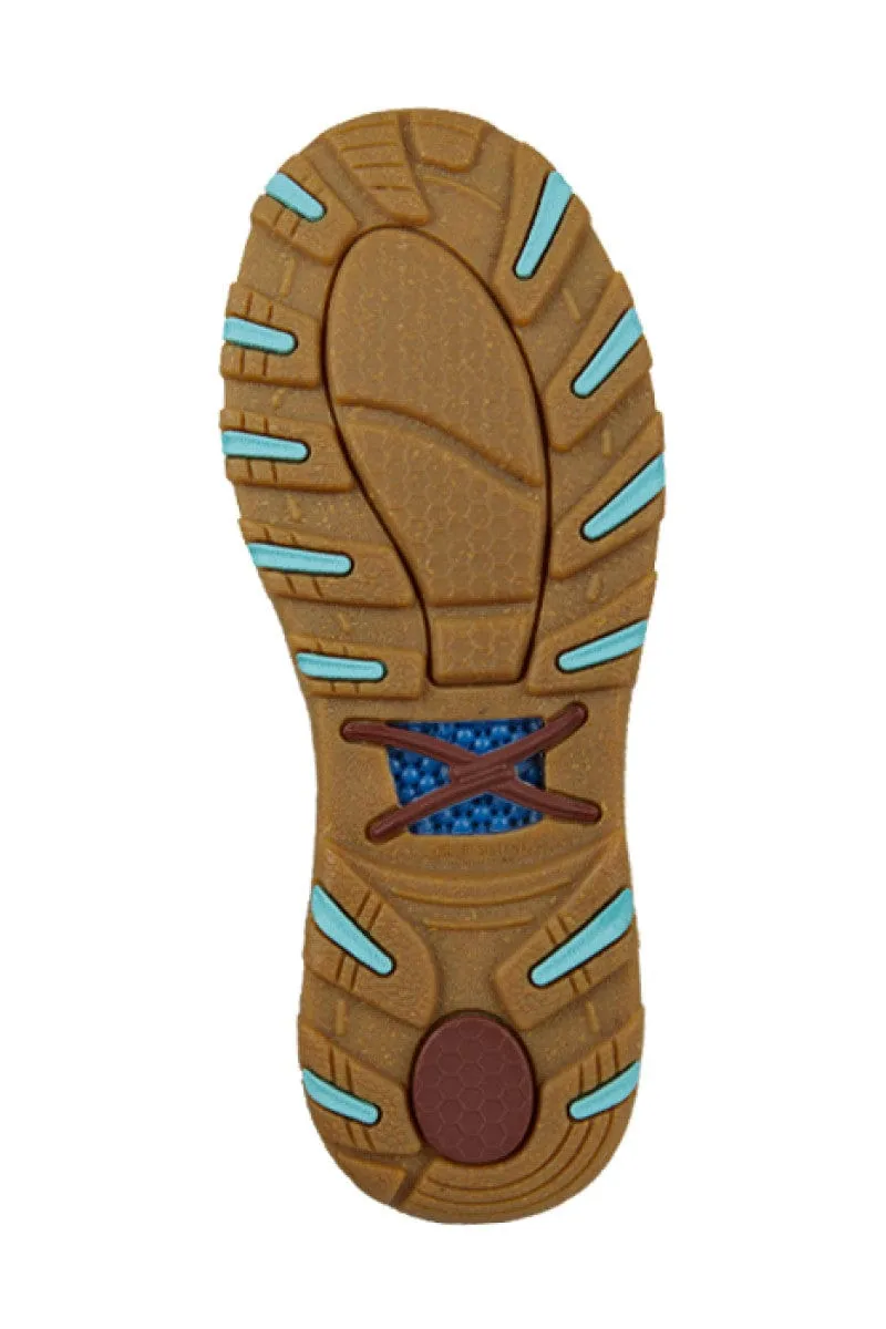 Twisted X Mocs Womens Feather Cell-Stretch Bomber/Blue