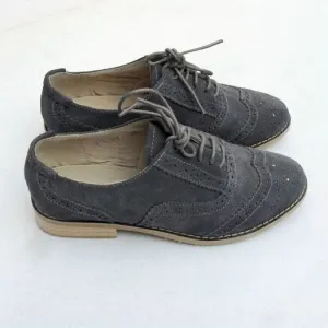 Unisex Grey Derby Brogues  Lace Up
