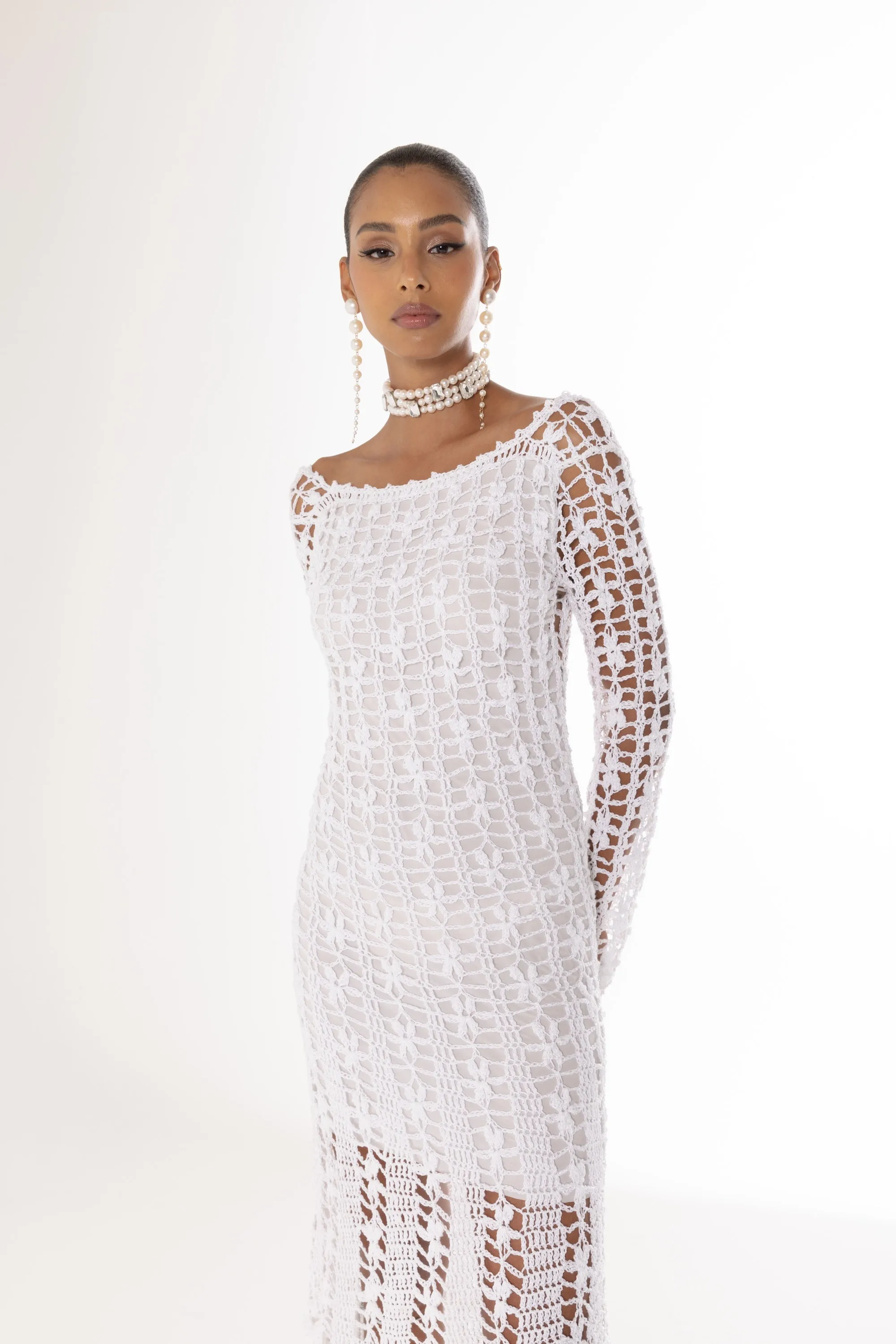Vanilla White Midi Dress