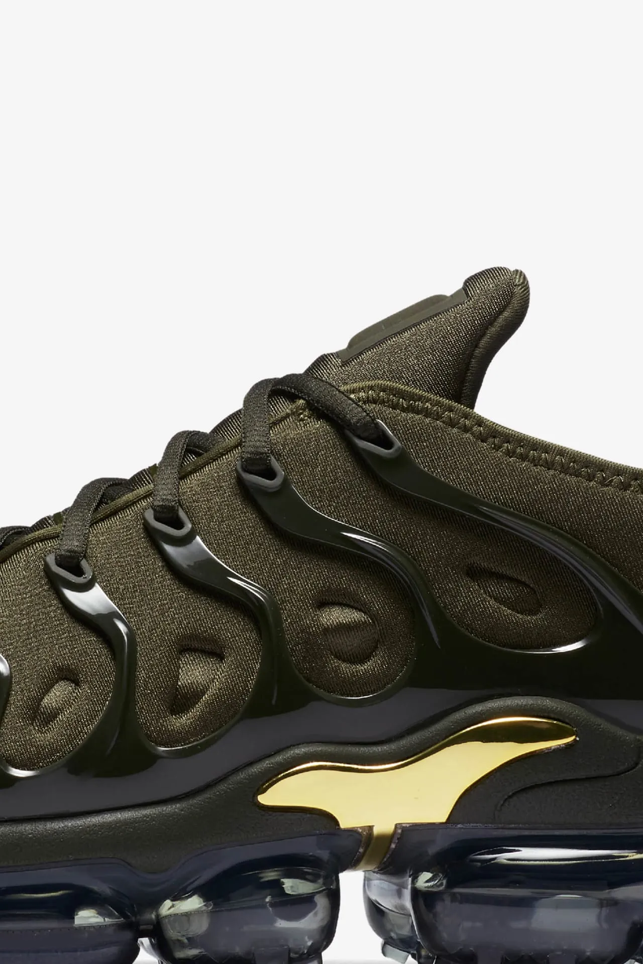 Vapormax Plus Army Green Gold Running Shoes Men