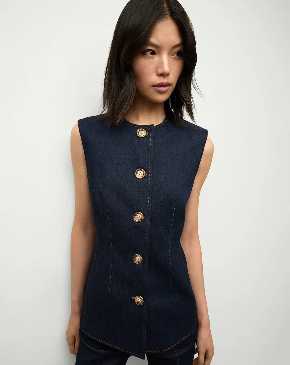 Veronica Beard in Jessup Vest in Dark Oxford