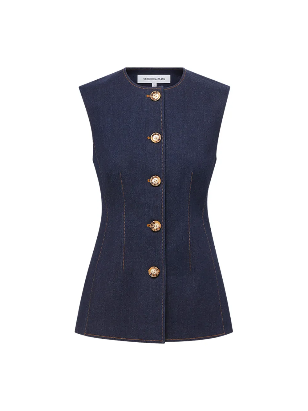 Veronica Beard in Jessup Vest in Dark Oxford