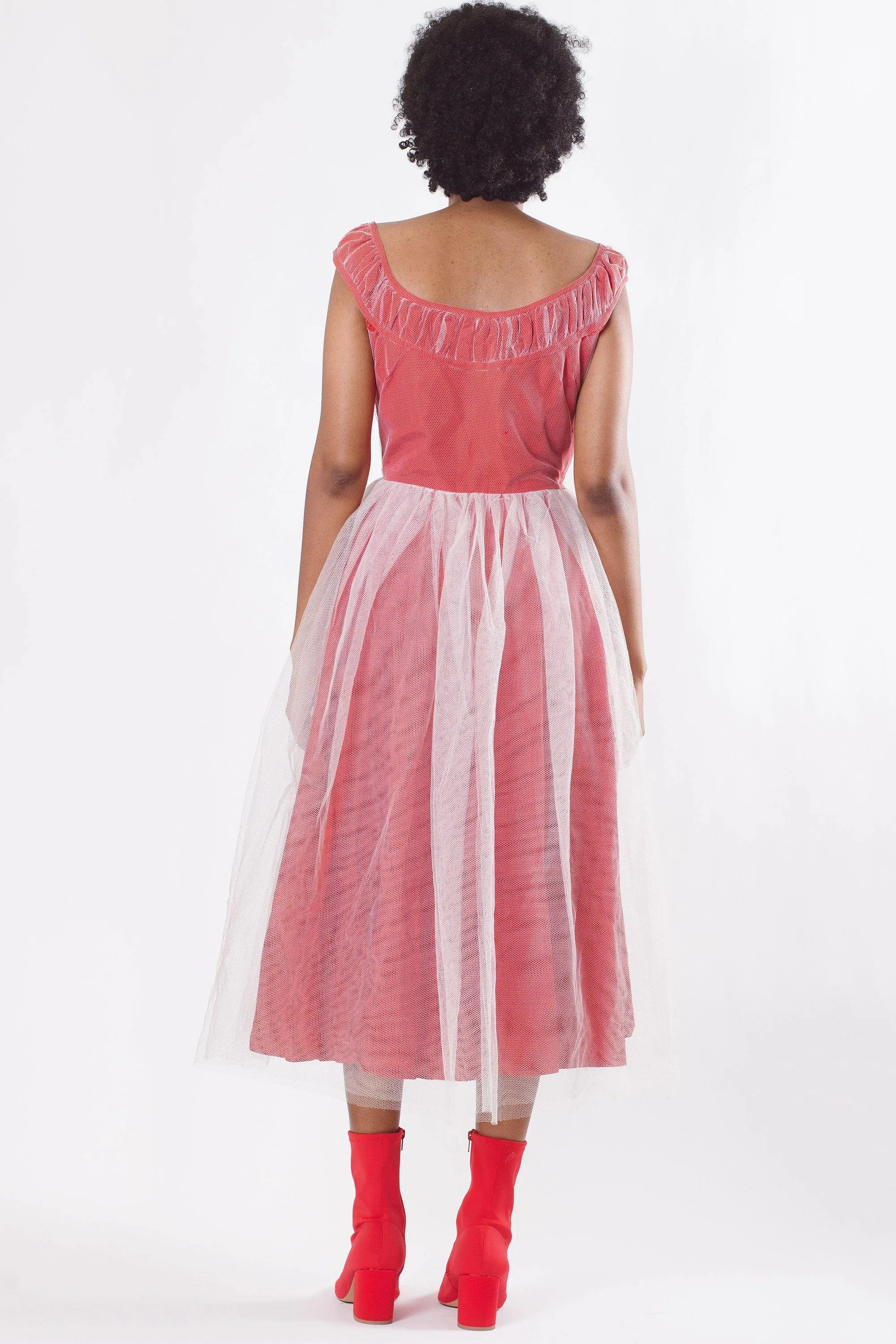 Vintage Handmade Pink Tulle Dress