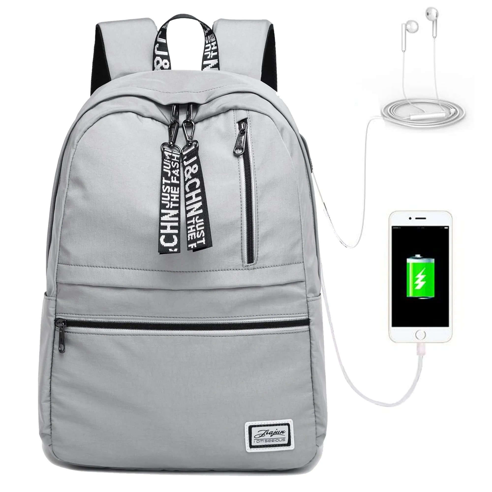 Waterproof Backpack with Charger for Travel Teens Girls School Bookbag