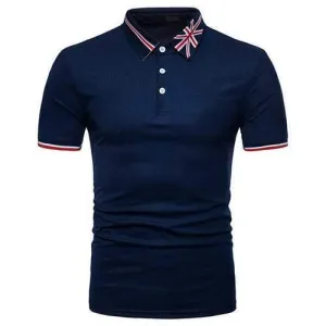 Western Style Slim Fit Printed Casual Golf Shirt