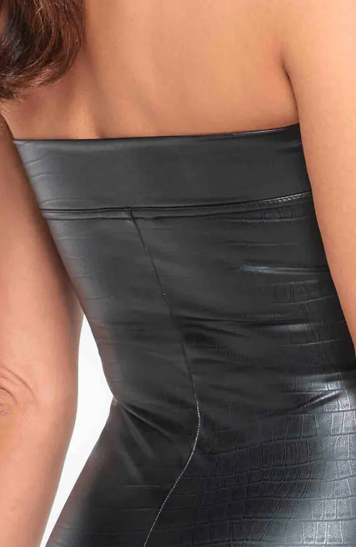 Wet look X Crocodile Tube dress - Naughty Girl