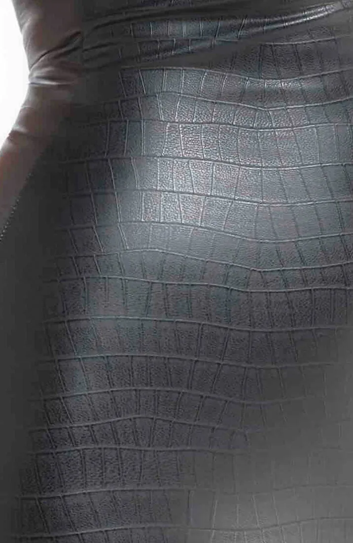 Wet look X Crocodile Tube dress - Naughty Girl