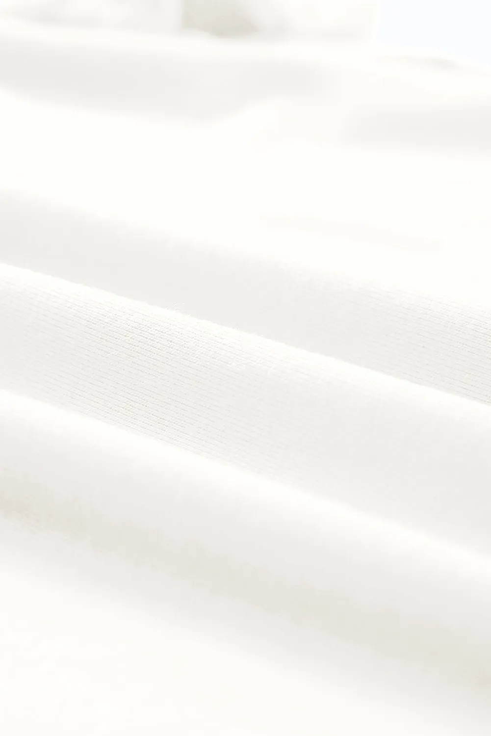 White Casual Plain Crew Neck Tee