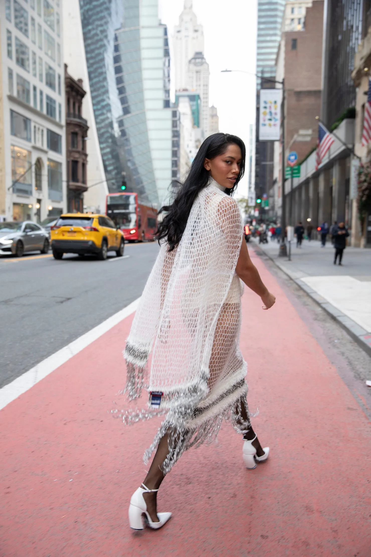 White Rose Handmade Knit Dress