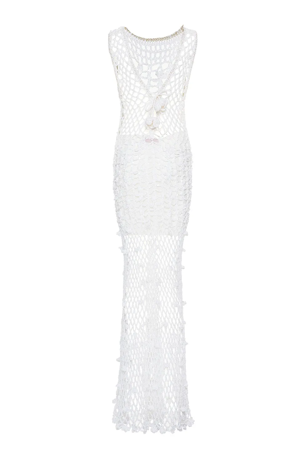 White Vanilla Handmade Maxi Crochet Dress