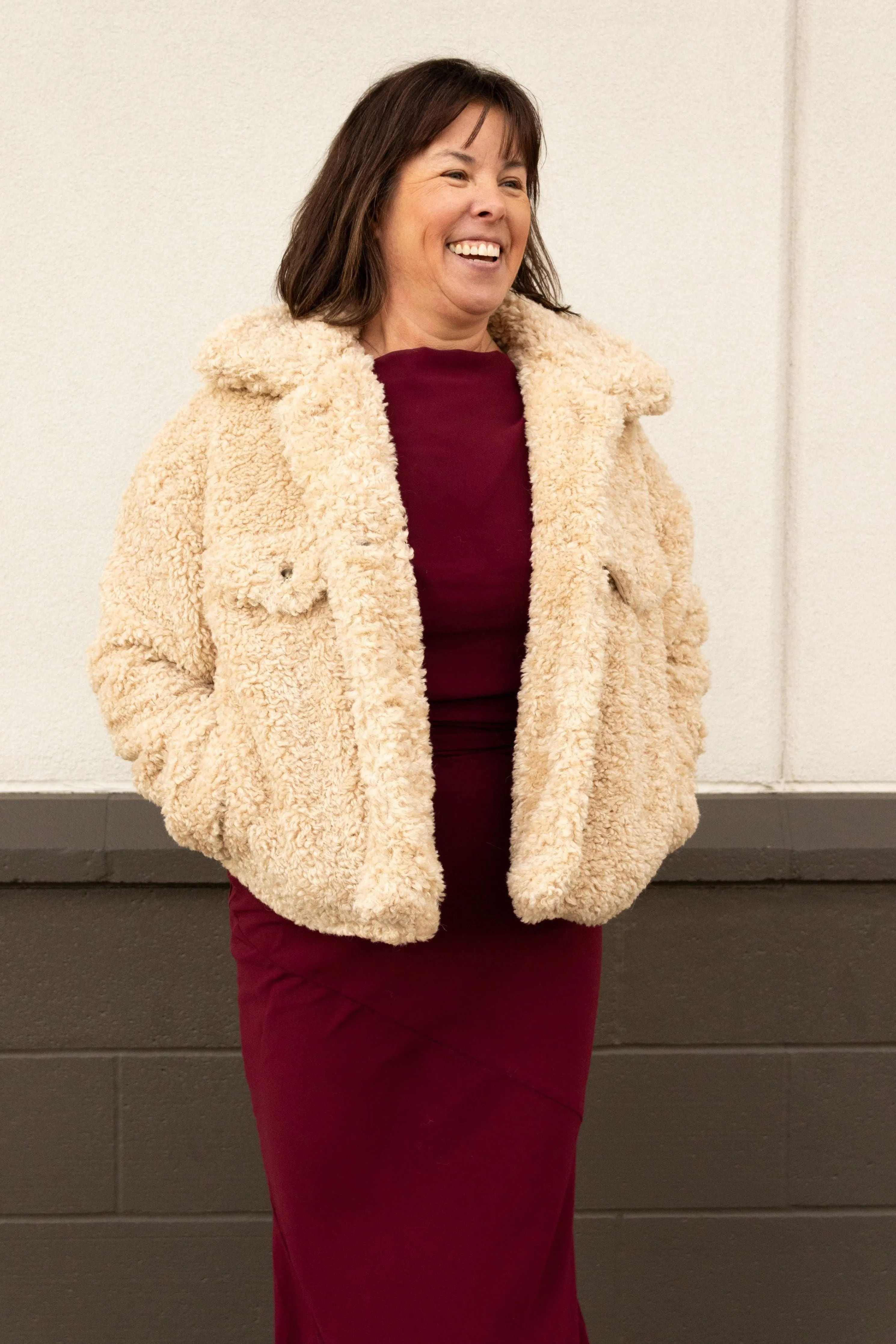 Wine Cowl Neck Top