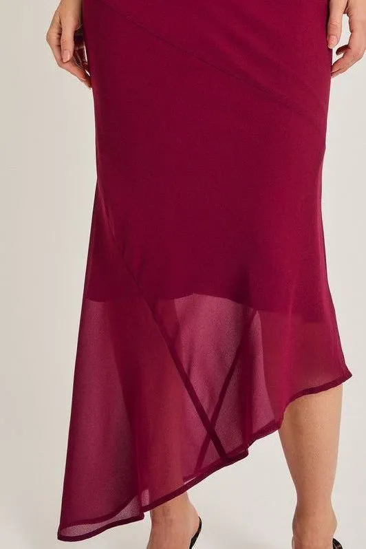 Wine Cowl Neck Top