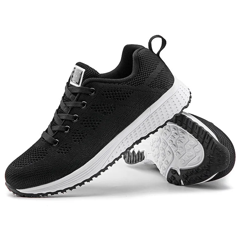 Women Casual Shoes Fashion Breathable Walking Mesh Flat Shoes Sneakers