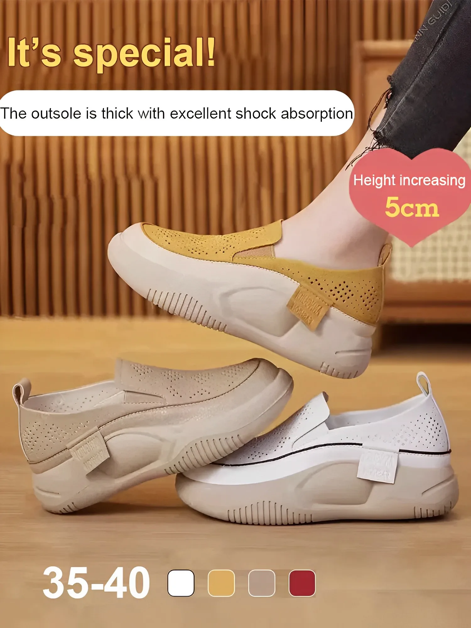 Women's Casual Thick Sole Retro Shoes