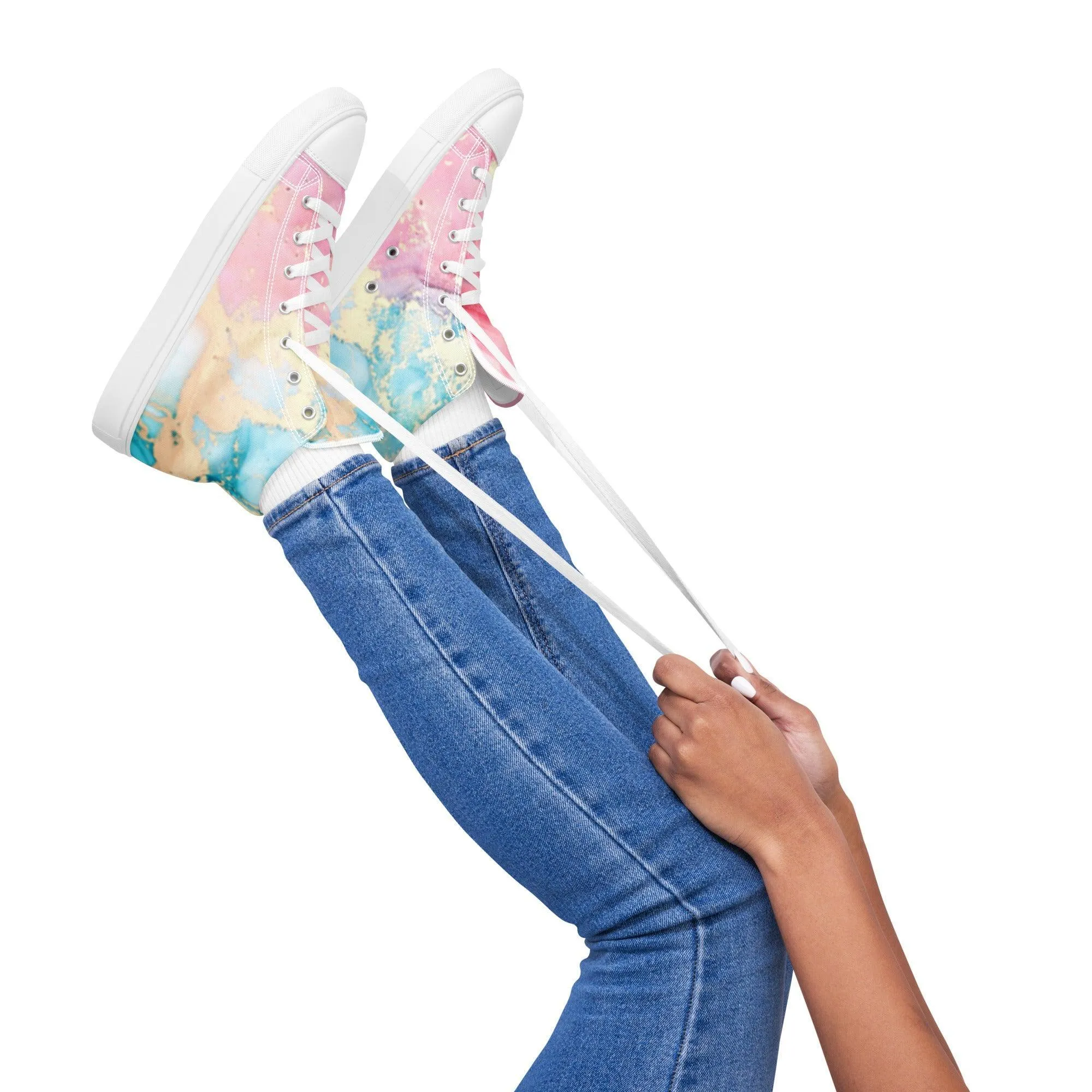 Women’s High Top Canvas Sneakers Multicolored