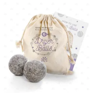 Wool Dryer Balls with Leaflet (Pack of 6)