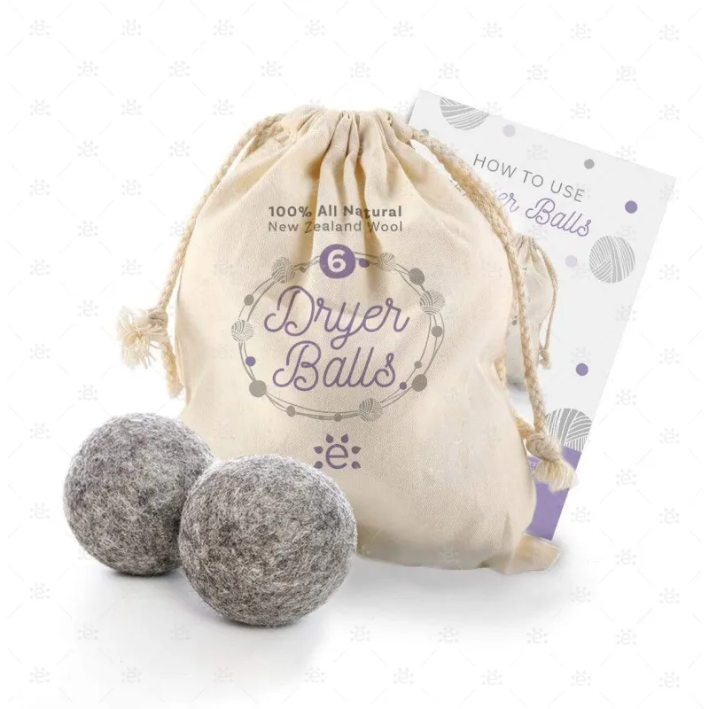 Wool Dryer Balls with Leaflet (Pack of 6)