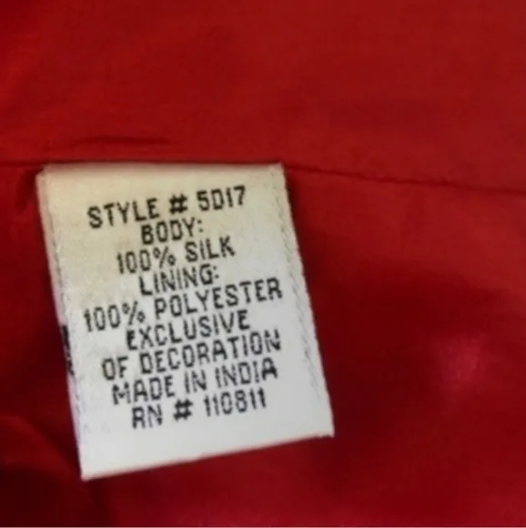 Yoana Baraschi Red Silk Cocktail Dress Size Small
